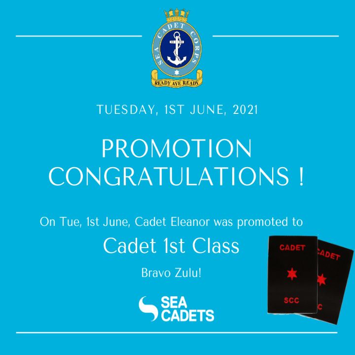 Unit Promotion - Cdt 1st Eleanor